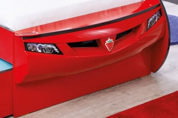 CARBED Кровать-машина Coupe с выдвижной кроватью Red 20.03.1306.00 в Каргате - kargat.mebel54.com | фото