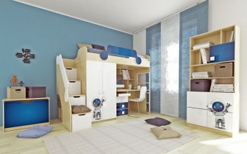 Детская комната Санни (Белый/корпус Клен) в Каргате - kargat.mebel54.com | фото