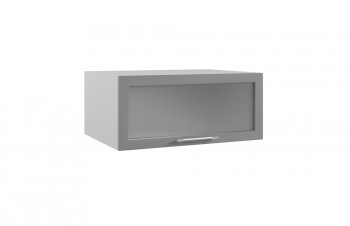 Гарда ГПГС 800 шкаф верхний горизонтальный глубокий со стеклом (Белый/корпус Серый) в Каргате - kargat.mebel54.com | фото