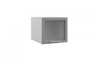 Гарда ГВПГС 500 шкаф верхний горизонтальный глубокий со стеклом высокий (Белый/корпус Серый) в Каргате - kargat.mebel54.com | фото