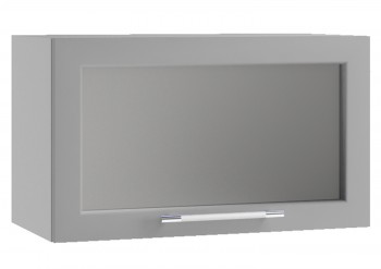 Гарда ПГС 600 шкаф верхний горизонтальный со стеклом Белый в Каргате - kargat.mebel54.com | фото