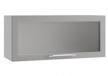 Гарда ПГС 800 шкаф верхний горизонтальный со стеклом Белый в Каргате - kargat.mebel54.com | фото