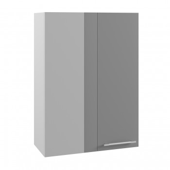 Гарда ВПУ 650 шкаф верхний угловой высокий (Белый/корпус Серый) в Каргате - kargat.mebel54.com | фото