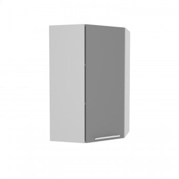 Капри ВПУ 550 шкаф верхний угловой высокий (Липа пепел/корпус Серый) в Каргате - kargat.mebel54.com | фото