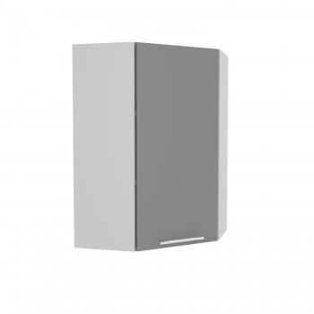 Капри ВПУ 600 шкаф верхний угловой высокий (Липа пепел/корпус Серый) в Каргате - kargat.mebel54.com | фото