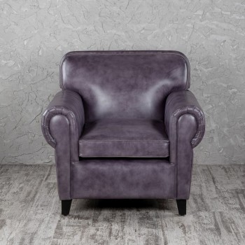 Кресло кожаное Элегант (Фиолетовый) в Каргате - kargat.mebel54.com | фото