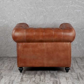 Кресло кожаное Лофт Честер (кожа) в Каргате - kargat.mebel54.com | фото
