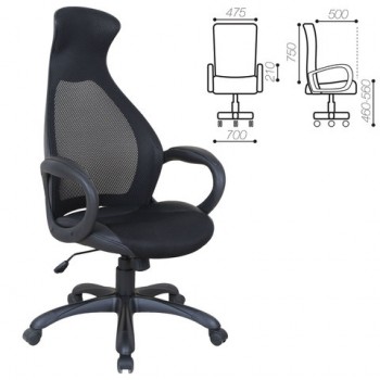 Кресло офисное BRABIX Genesis EX-517 (черное) в Каргате - kargat.mebel54.com | фото