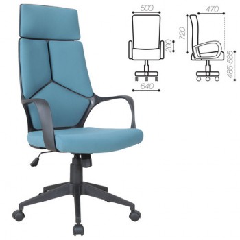 Кресло офисное BRABIX Prime EX-515 (голубая ткань) в Каргате - kargat.mebel54.com | фото