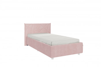 Кровать 0.9 Бест с основанием (Нежно-розовый велюр) в Каргате - kargat.mebel54.com | фото