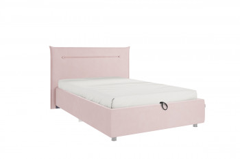 Кровать 1,2 Альба (Нежно-розовый велюр/под-мех) в Каргате - kargat.mebel54.com | фото