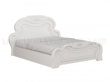 Кровать 1,4м Александрина (Белый/Белый глянец) в Каргате - kargat.mebel54.com | фото