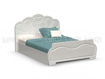 Кровать 1,4м Гармония (Белый/Белый глянец) в Каргате - kargat.mebel54.com | фото