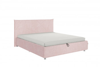Кровать 1,6 Квест (Нежно-розовый велюр/под-мех) в Каргате - kargat.mebel54.com | фото