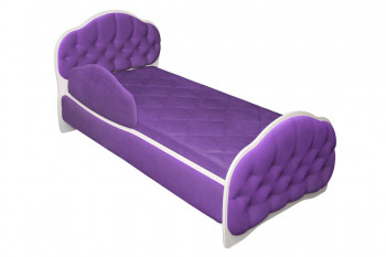 Кровать 160 Гармония 32 Фиолетовый (мягкий бортик) в Каргате - kargat.mebel54.com | фото