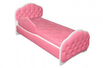 Кровать 170 Гармония 89 Розовый (мягкий бортик) в Каргате - kargat.mebel54.com | фото