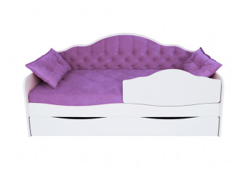 Кровать 170 серии Иллюзия Лайт 1 ящик 32 Фиолетовый (подушки) в Каргате - kargat.mebel54.com | фото
