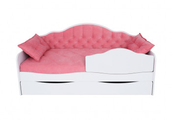 Кровать 170 серии Иллюзия Лайт 1 ящик 89 Розовый (подушки) в Каргате - kargat.mebel54.com | фото