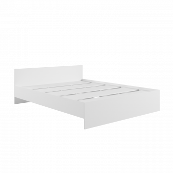 Кровать без ящ. М1400 Мадера Белый в Каргате - kargat.mebel54.com | фото