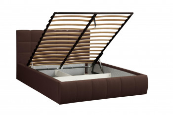 Кровать "Диана" ш. 1600 (Н=1010мм) (жаккард шоколад) в Каргате - kargat.mebel54.com | фото