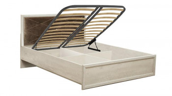 Кровать двуспальная Сохо(бетон пайн белый/под-мех/1644) в Каргате - kargat.mebel54.com | фото