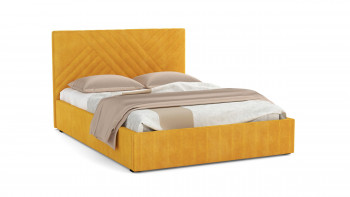 Кровать Гамма ш. 1400 (с основанием для хранения) (велюр тенерифе куркума) в Каргате - kargat.mebel54.com | фото