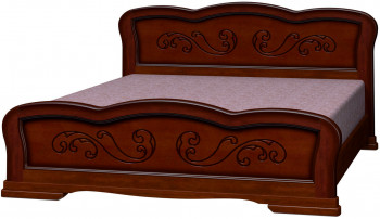 Кровать Карина-8 из массива сосны 1600*2000 Орех в Каргате - kargat.mebel54.com | фото