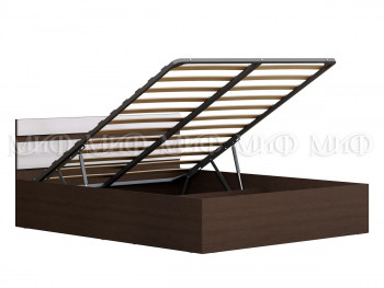 Кровать с подъемным механизмом Нэнси 1,4м (Венге/белый глянец) в Каргате - kargat.mebel54.com | фото