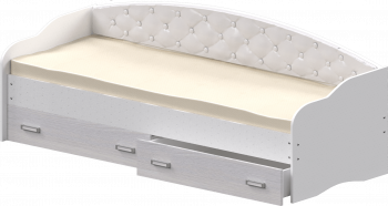 Кровать Софа-8 с мягкой спинкой (900х1900) Белый в Каргате - kargat.mebel54.com | фото