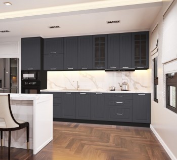 Кухонный гарнитур 1,8м Луксор высокие модули (Клен серый/корпус венге) в Каргате - kargat.mebel54.com | фото