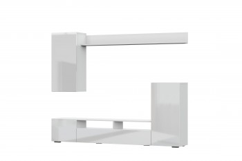 Мебель для гостиной МГС 4 (Белый/Белый глянец) в Каргате - kargat.mebel54.com | фото