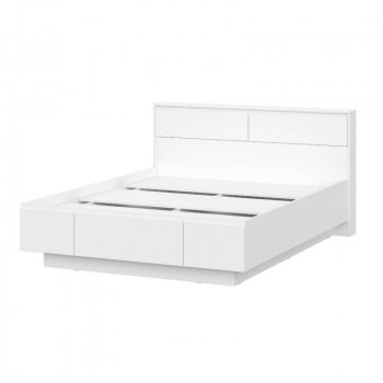 Модульная система "Одри" Кровать двойная (1,6х2,0) серия 3 Белый в Каргате - kargat.mebel54.com | фото