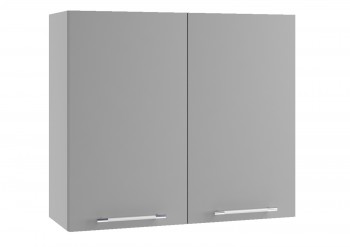 Монца П 800 шкаф верхний (Белый софт/корпус Серый) в Каргате - kargat.mebel54.com | фото