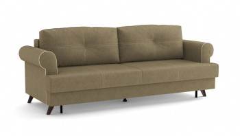 Оливер / диван - кровать 3-х местн. (еврокнижка) (велюр велутто коричневый 23 в Каргате - kargat.mebel54.com | фото