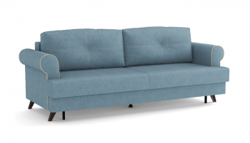 Оливер / диван - кровать 3-х местн. (еврокнижка) (велюр велутто серо-голубой в Каргате - kargat.mebel54.com | фото