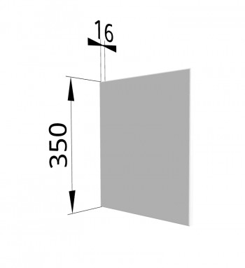 Панель торцевая (для шкафа горизонтального) ПГ Ройс (Белый софт) в Каргате - kargat.mebel54.com | фото