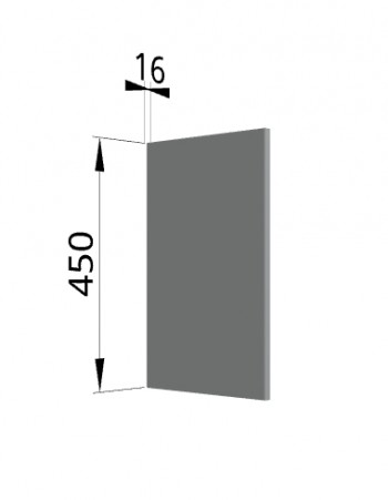 Панель торцевая (для шкафа горизонтального высокого) ВПГ Гарда, Империя, Ройс (Серый Эмалит) в Каргате - kargat.mebel54.com | фото