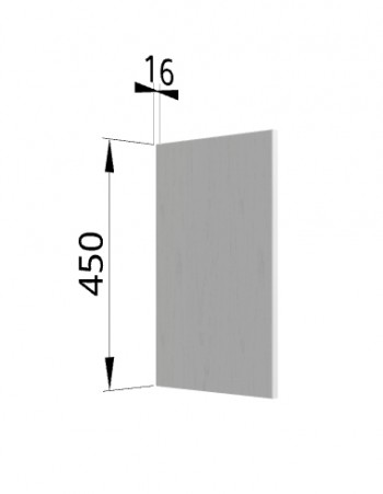 Панель торцевая (для шкафа горизонтального высокого) ВПГ Капля (Белый) в Каргате - kargat.mebel54.com | фото