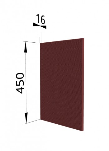 Панель торцевая (для шкафа горизонтального высокого) ВПГ Квадро (Красная кожа) в Каргате - kargat.mebel54.com | фото
