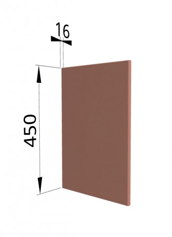 Панель торцевая (для шкафа горизонтального высокого) ВПГ Квадро (Персик софт) в Каргате - kargat.mebel54.com | фото