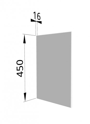 Панель торцевая (для шкафа горизонтального высокого) ВПГ Ройс (Белый софт) в Каргате - kargat.mebel54.com | фото