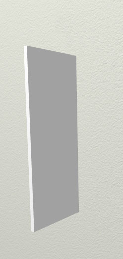 Панель торцевая П Капля (для шкафа верхнего) Белый в Каргате - kargat.mebel54.com | фото