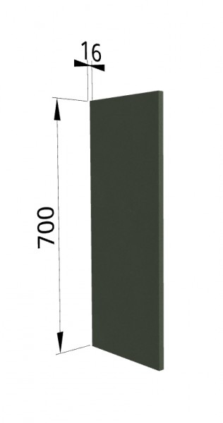 Панель торцевая П Квадро (для шкафа верхнего) Оливково-зеленый в Каргате - kargat.mebel54.com | фото