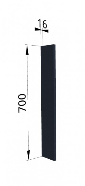 Панель торцевая ПТ 400 Квадро (для шкафа торцевого верхнего) Черника в Каргате - kargat.mebel54.com | фото