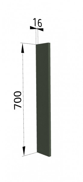 Панель торцевая ПТ 400 Квадро (для шкафа торцевого верхнего) Оливково-зеленый в Каргате - kargat.mebel54.com | фото