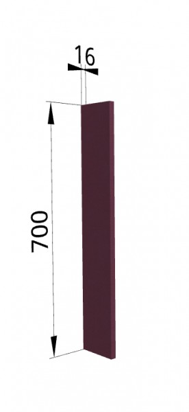 Панель торцевая ПТ 400 Квадро (для шкафа торцевого верхнего) Виноград в Каргате - kargat.mebel54.com | фото