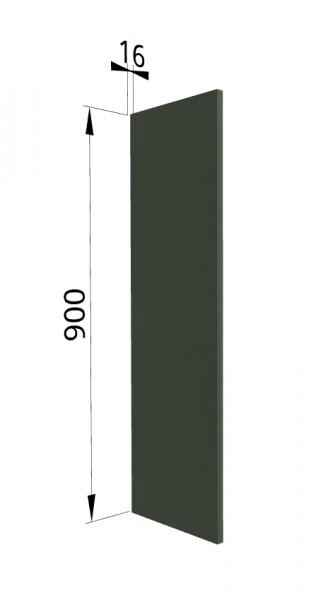 Панель торцевая ВП Квадро (для шкафа верхнего высокого) Оливково-зеленый в Каргате - kargat.mebel54.com | фото