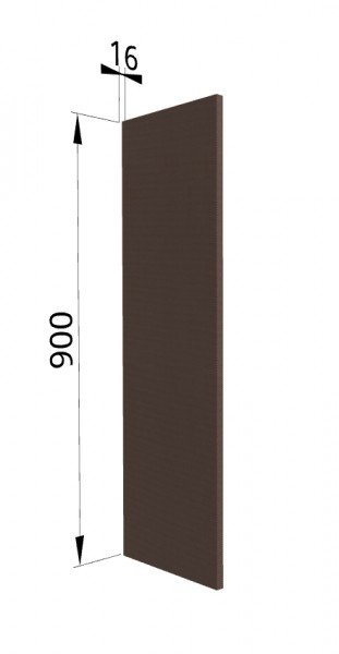 Панель торцевая ВП Квадро (для шкафа верхнего высокого) Шоколад кожа в Каргате - kargat.mebel54.com | фото