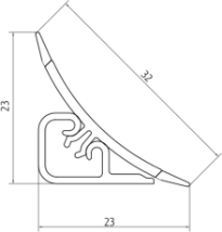 Плинтус LB-23, L=3000мм, черный в Каргате - kargat.mebel54.com | фото