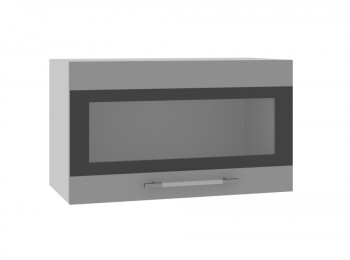 Ройс ГПГСФ 600 Шкаф верхний горизонтальный (Графит софт/корпус Серый) в Каргате - kargat.mebel54.com | фото